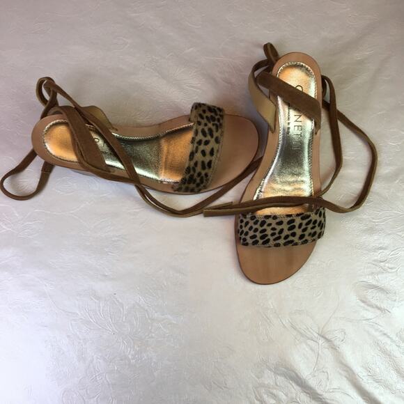 Cornetti Tropea Wedge Cheetah Print Sandals 36 - Picture 5 of 16